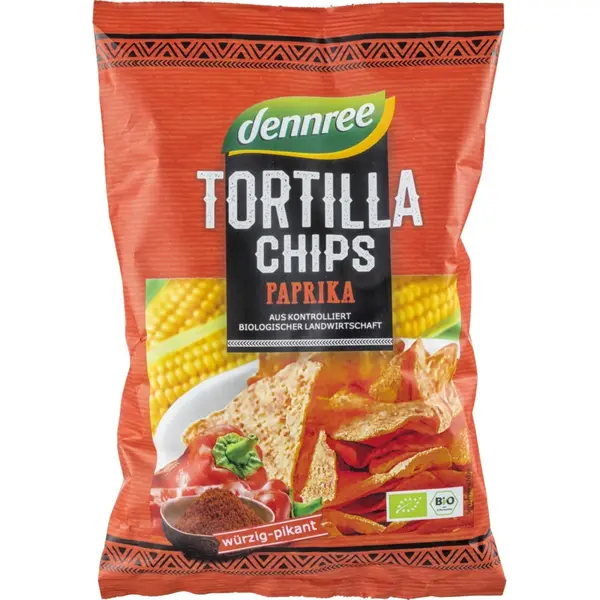 Tortilla chips cu ardei, eco - 125 g