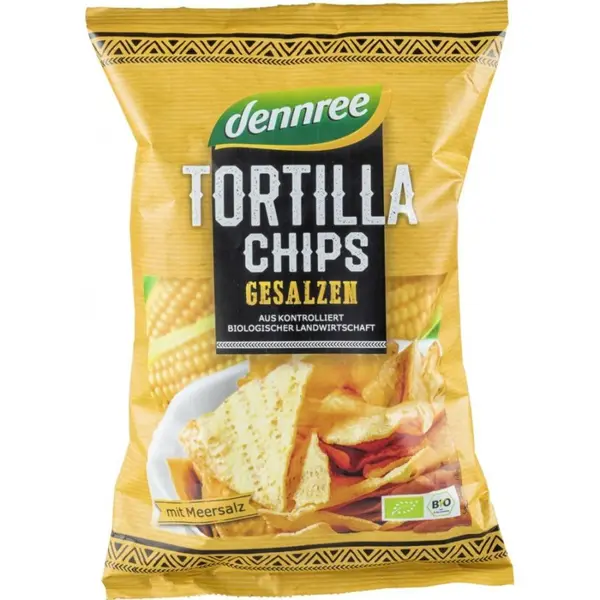 Tortilla chips cu sare, eco - 125 g