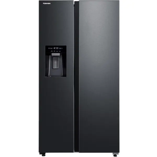 Toshiba Side by side Toshiba GR-RS755WI-PMJ(05), 568 l, No Frost, Clasa E, Ice Maker 3 in 1, Wifi, Inox/Negru