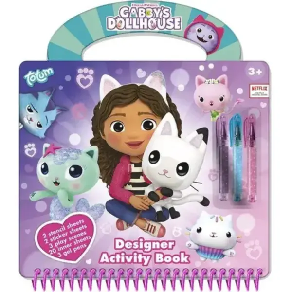 Totum Carte de activitati & pixuri - Gabby's Dolhouse