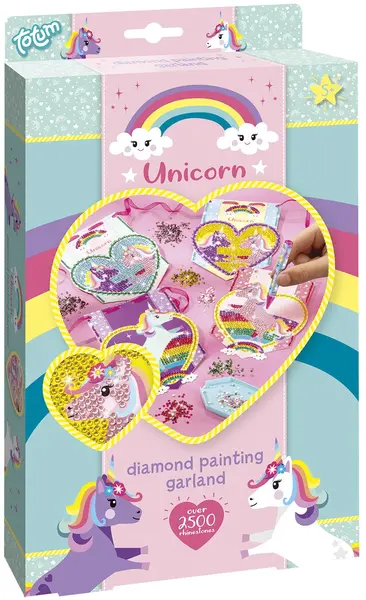 Totum Creative Set - Ghirlandă de diamante cu unicorn