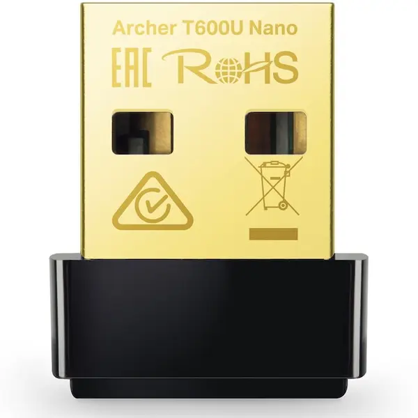 TP-LINK Adaptor Wireless TP-LINK Archer T600U Nano, USB 2.0, Dual-Band, Rata de Semnal 5GHz 433Mbps, 2.4GHz 200Mbps
