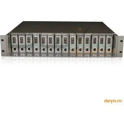 TP-LINK Carcasa rack TP-Link TL-MC1400, 14-sloturi media convertor fara management, rack 19-inch, suport sursa de alimentare redunda