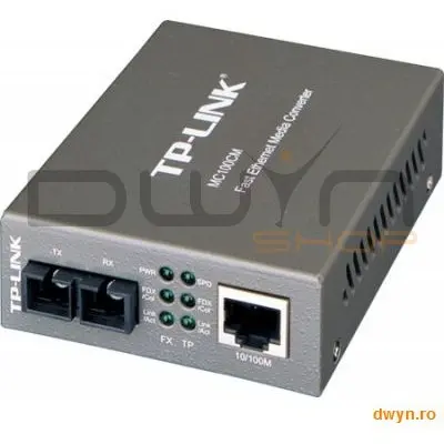 TP-LINK Convertor RJ45 10/100M la fibra SC multi-mode 100M, Full-duplex, pana la 2Km, montabil in sasiu, TP-