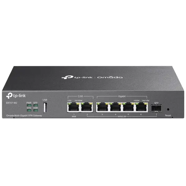 TP-LINK Router TP-LINK Omada Multi-Gigabit VPN, 1000Mbit, 1xWAN, 5xWAN/LAN, Negru