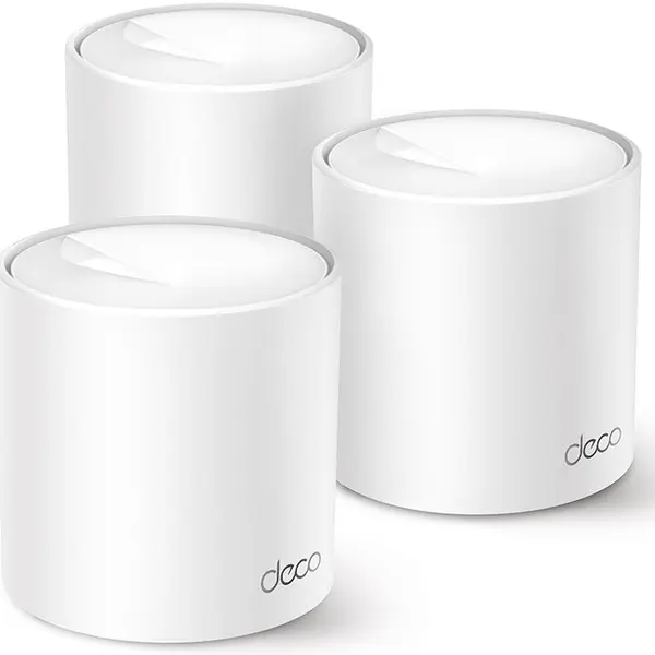 TP-LINK Sistem Mesh Wi-Fi TP-Link Deco X10 (3-pack), AX1500, Dual-Band Wi-Fi 6, cu acoperire completa pentru casa, Seamless Roaming, Self-Healing, Adaptive Path, Antivirus, Control Parental si Control Vocal