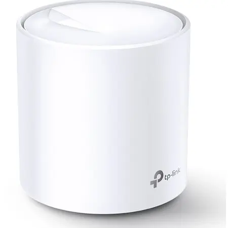TP-LINK Sistem Mesh Wi-Fi TP-Link Deco X20(1-pack), AX1800, Dual-Band, Wi-Fi 6, Seamless Roaming, Self-Healing, Adaptive Path, Antivirus, Control Parental si Control Vocal, cu acoperire completa pentru casa