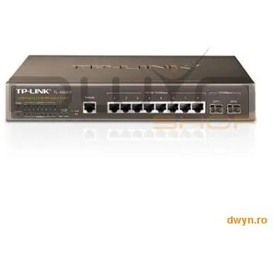 TP-LINK Switch L2 cu management 8 Porturi 10/100/1000M, 2 slot SFP gigabit