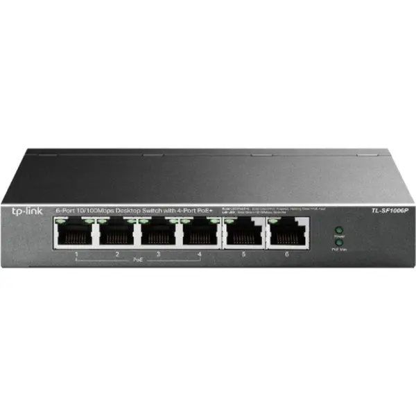 TP-LINK SWITCH PoE TP-LINK 6 porturi 10/100Mbps carcasa metalica TL-SF1006P 3c4_TL-SF1006P