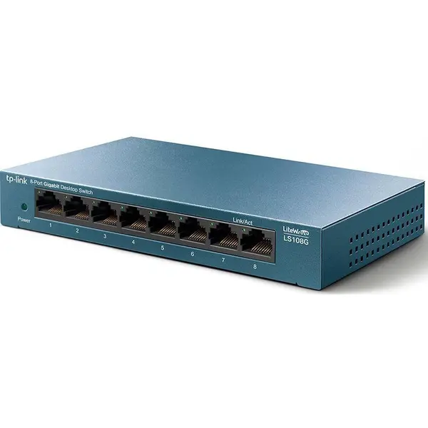 TP-LINK Switch TP-Link Desktop cu 8 porturi 10/100/1000Mbps, LS108G