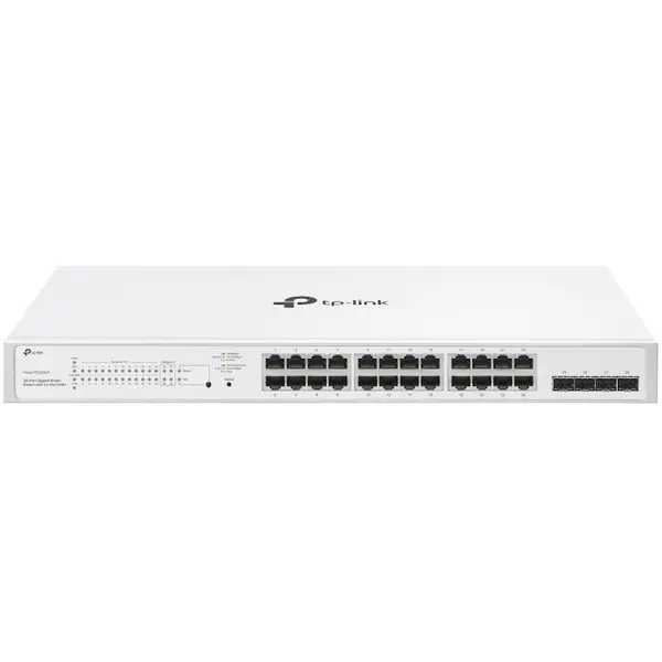 TP-LINK Switch TP-Link Festa FS328GP, 24 porturi Gigabit PoE+, 4 sloturi Gigabit SFP, 250W buget PoE, carcasa metalica, rackabil