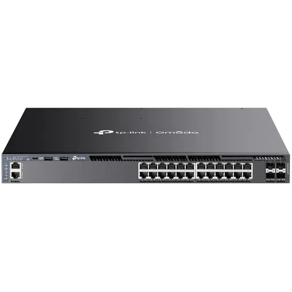 TP-LINK Switch TP-LINK Omada SG6428XHP, 4 sloturi SFP+, 24 porturi PoE+, 720 W, Management L3