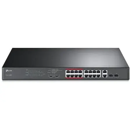 TP-LINK Switch TP-Link TL-SL1218MP Gbit PoE 16x 10/100+2 Combo SFP, 192W