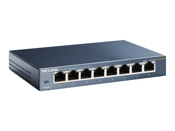 TP LINK TL SG108 - Switch Gigabit 8 Porturi, Metal, Fanless