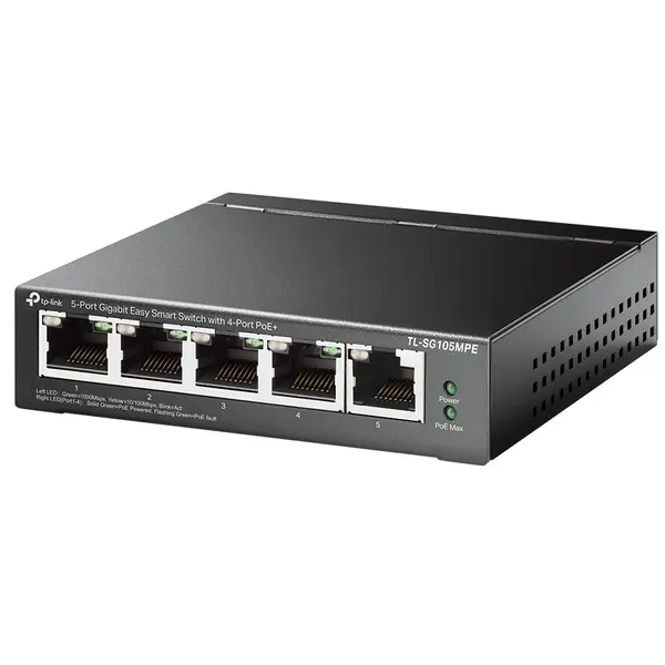 TPL SW 5P-GB EASY-SMART 4 PoE+ TP-LINK TL-SG105MPE
