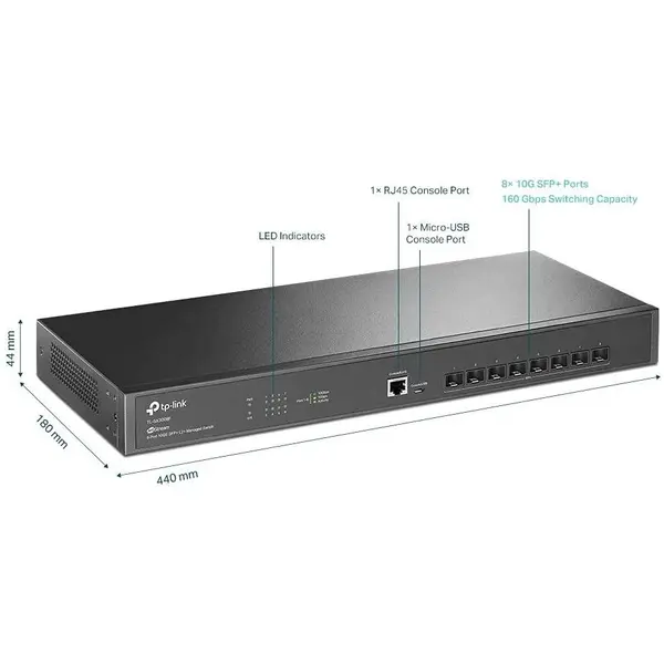 TPL SW 8P 10G SFP L2 MANAGED TP-LINK TL-SX3008F
