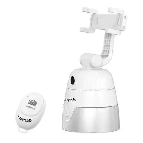 Tracking suport smart Mentor pentru Telefon cu camera, difuzor, bluetooth, telecomanda, 280°, Alb