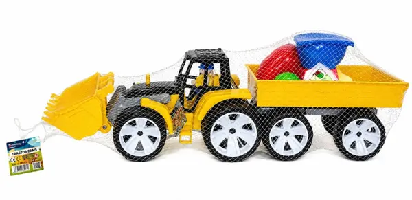TRACTOR BAMS FATA ZAMBITOARE NEGRU GALBEN