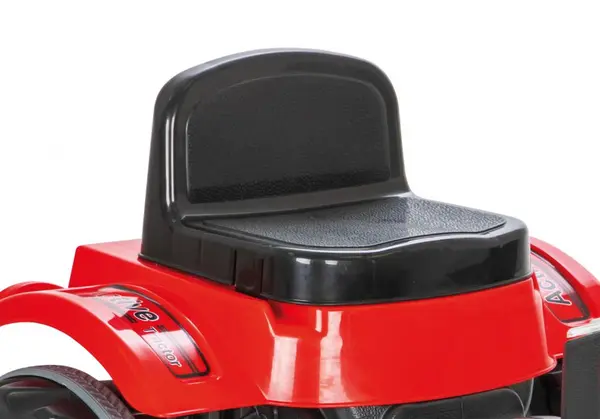 Tractor cu pedale pentru copii Pilsan Active Red, cu scaunel reglabil, transmisie pe lant, spatar, volan, claxon, de la 3 ani pana la 50 kg