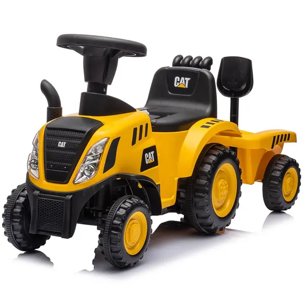 Tractor de impins Chipolino CAT yellow, volan cu sunete, spatiu pentru depozitare, greutate admisa 25 kg