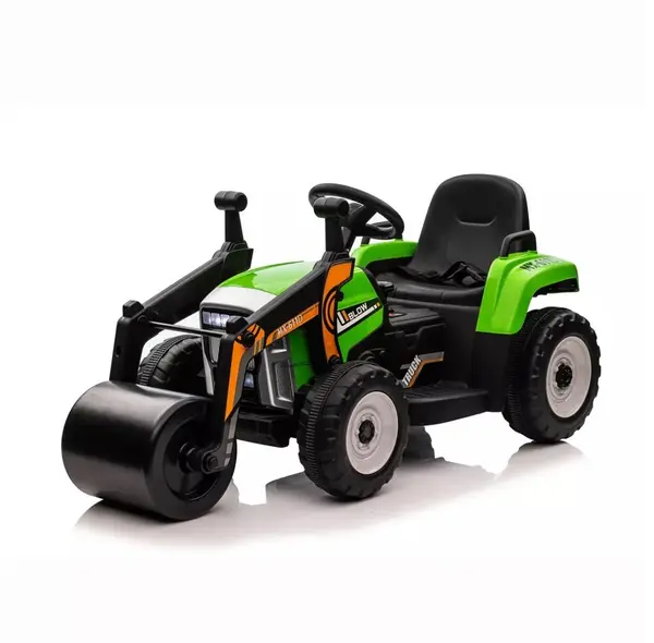 Tractor electric pentru copii Nichiduta Roller Track Green 12V, 60W cu telecomanda si schimbator de viteze, unitate audio cu Mp3 si Usb, telecomanda cu selectare 3 viteze, lumini Led