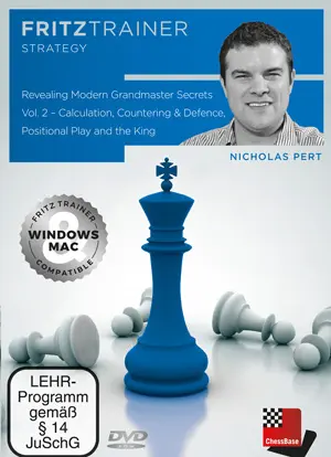 TRAINING VIDEO - CHESSBASE - Revealing Modern Grandmaster Secrets Vol. 2 , Calculation, Countering Defence, Positional Play and the King by Nicholas Pert