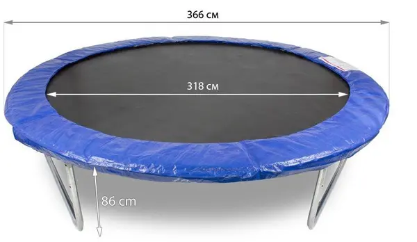 Trambulina Buba 12FT cu plasa de protectie si scara diametru 366 cm