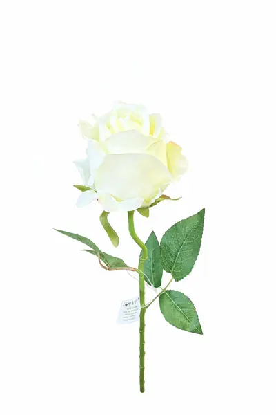 Trandafir artificial alb cremos calitate superioara 50 cm diametru floare 7 cm