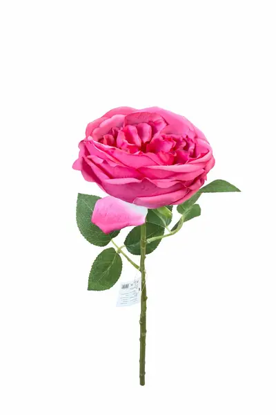Trandafir artificial roz aprins extrabogat cu petale 50 cm diametru floare 10 cm
