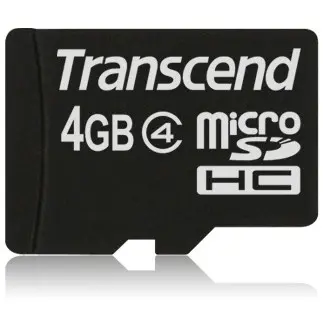 Transcend Card memorie Transcend Micro SDHC 4GB Clasa 4 + Adaptor SD
