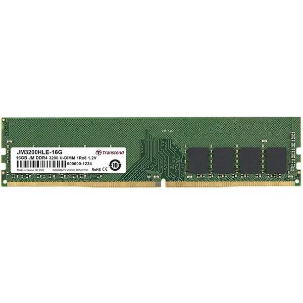 Transcend Memorie server Transcend JetRam 16GB (1x16GB) DDR4 3200MHz CL22 1.2V 1Rx8 2Gx8