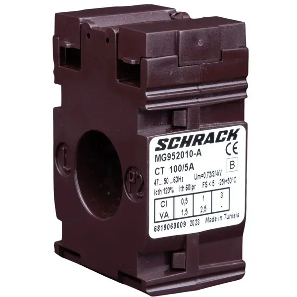 Transformator de curent 100/5A, D=21mm Schrack MG952010-A