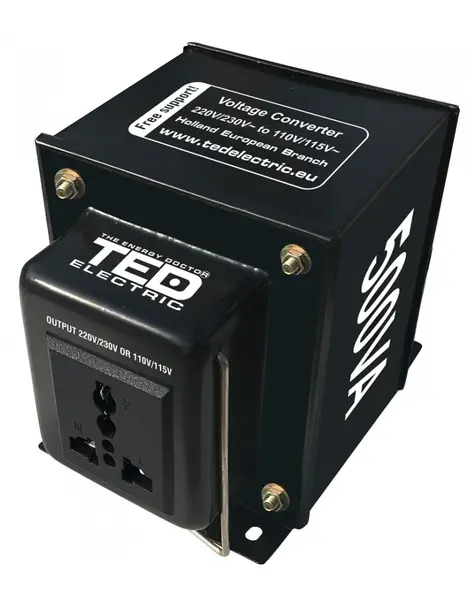 Transformator de tensiune reversibil 230V/110V, 500VA, TED Electric TED003676