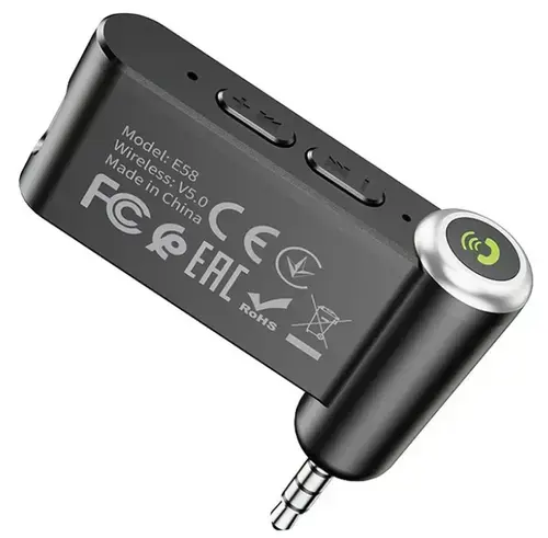 Transmitator Bluetooth HOCO E58, AUX, Negru