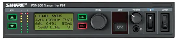 Transmițător wireless Shure - P9TE-K1E, negru