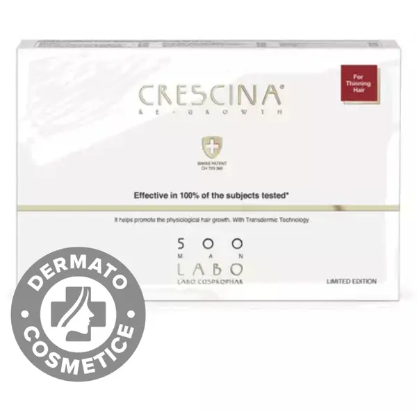 Tratament pentru barbati Re-growth HFSC 500 Crescina, 5 fiole, Labo
