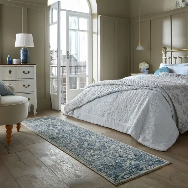 Traversa Cordelia Vintage Albastru 60x230 cm, Flair Rugs