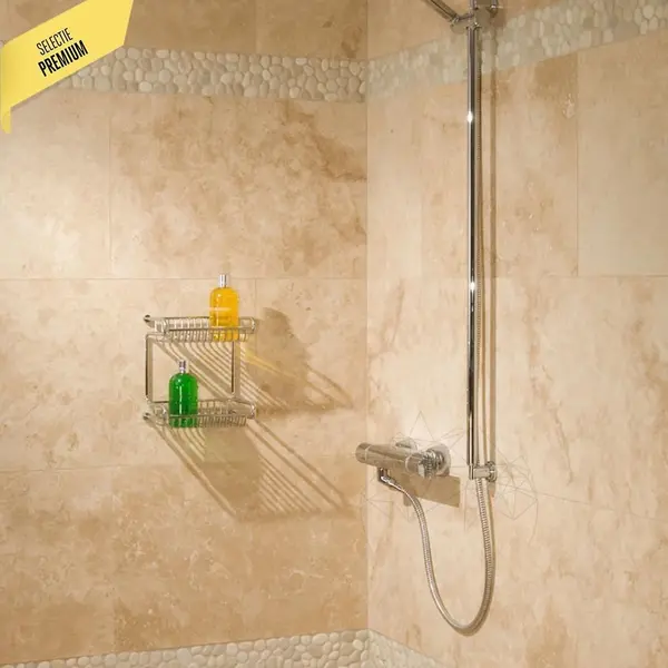 Travertin Classic PREMIUM Cross Cut Polisat si Chituit, 45.7 x 30.5 x 1.2 cm