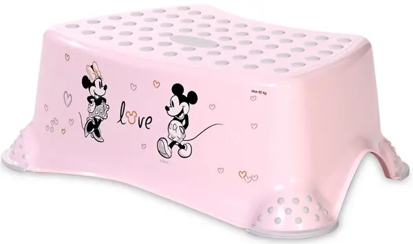 Treapta pentru baie Lorelli - Mickey Love, roz deschis