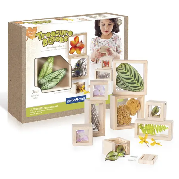 Treasure Blocks Clear, Guidecraft natur