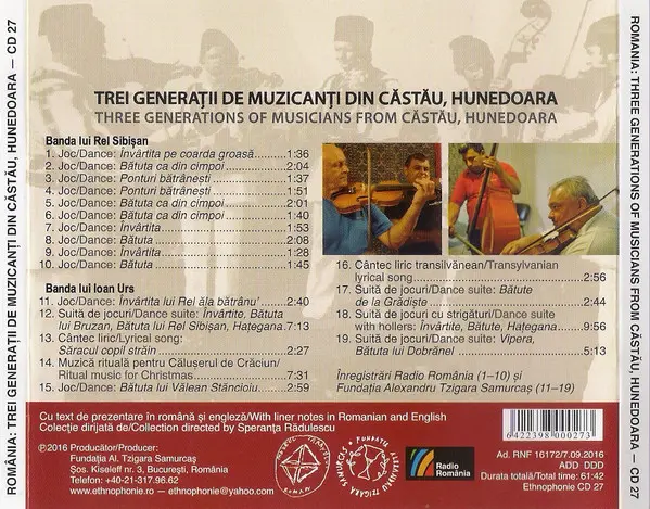 Trei Generatii De Muzicanti Din Castau, Hunedoara / Three Generations Of Musicians From Castau, Hunedoara | Various Artists