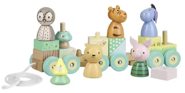 Tren de tras din lemn Orange Tree Toys - Winnie the Pooh