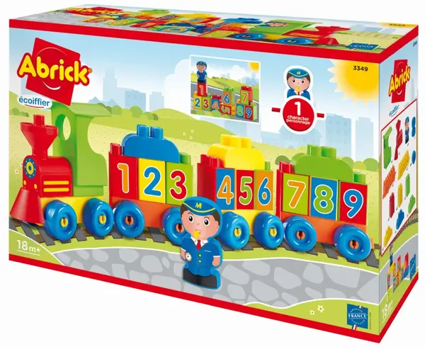 Tren Educativ Ecoiffier cu Cifre si Litere - Jucarie Didactica pentru Copii