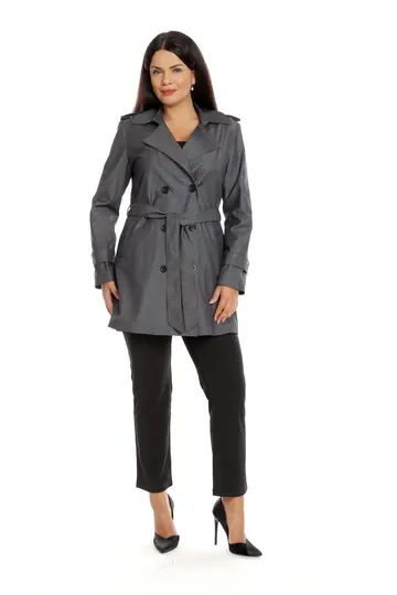 Trenci dama DT22T07G gri inchis, Dress to Impress | marimea 38