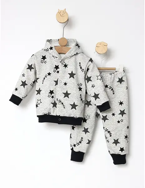 Trening bebe All Star model cu gluga gri