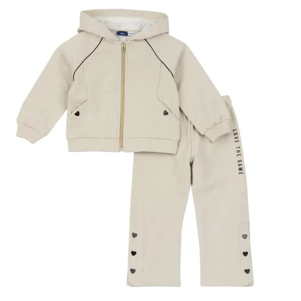 Trening fete Chicco, pantaloni si cardigan, bej, 00833-69MC, 104