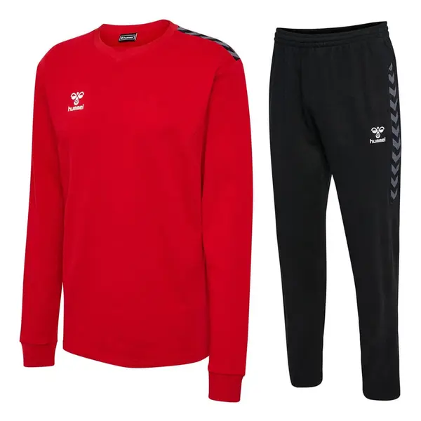 Trening hummel AUTHENTIC COTTON SWEAT UNISEX - 3062 True Red, S