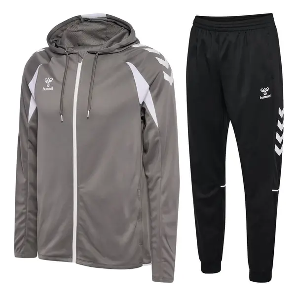 Trening hummel CORE 2.0 HOODIE ZIP - 1299 STEEL GRAY/WHITE, XS