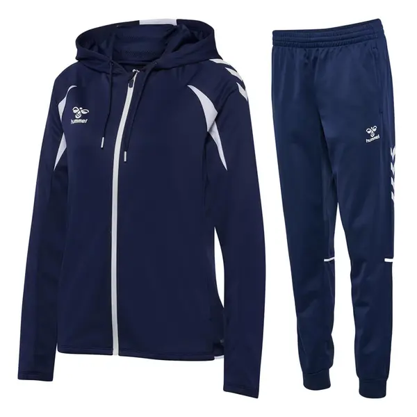 Trening hummel CORE 2.0 HOODIE ZIP WOMEN - 7929 Marine White, M
