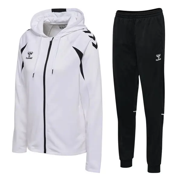 Trening hummel CORE 2.0 HOODIE ZIP WOMEN - 9124 White, XS